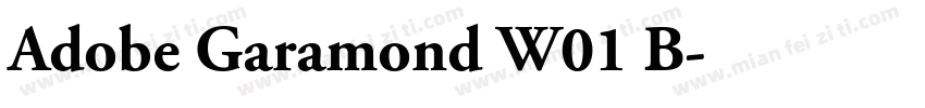 Adobe Garamond W01 B字体转换